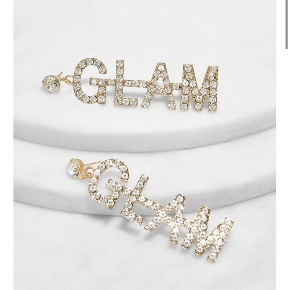 Rhinestone GLAM Ear Rings - Picture 2 of 5